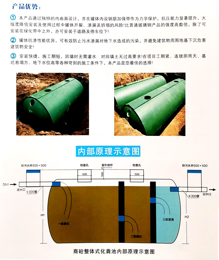 融水玻璃钢化粪池
